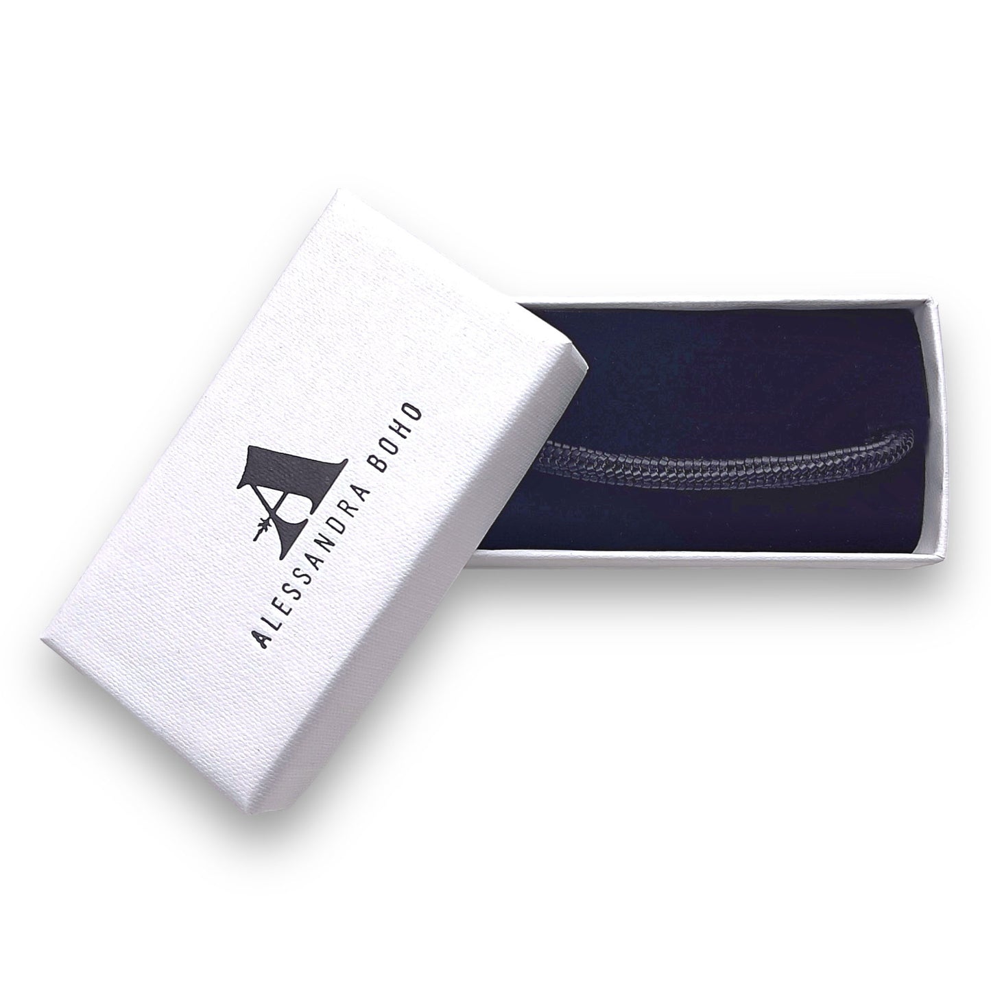 Pulsera Negra de Hombre Hecha con Cristal de Miyuki y Plata Negra