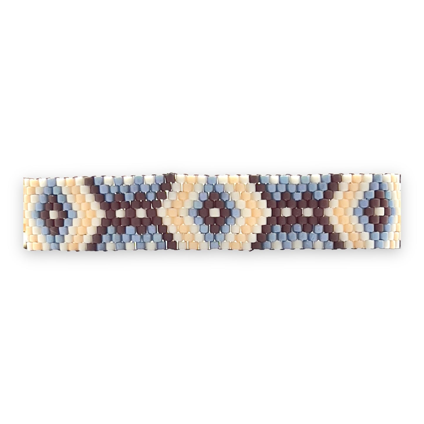 Pulsera de Hombre con Cristal de Miyuki y Plata Negra