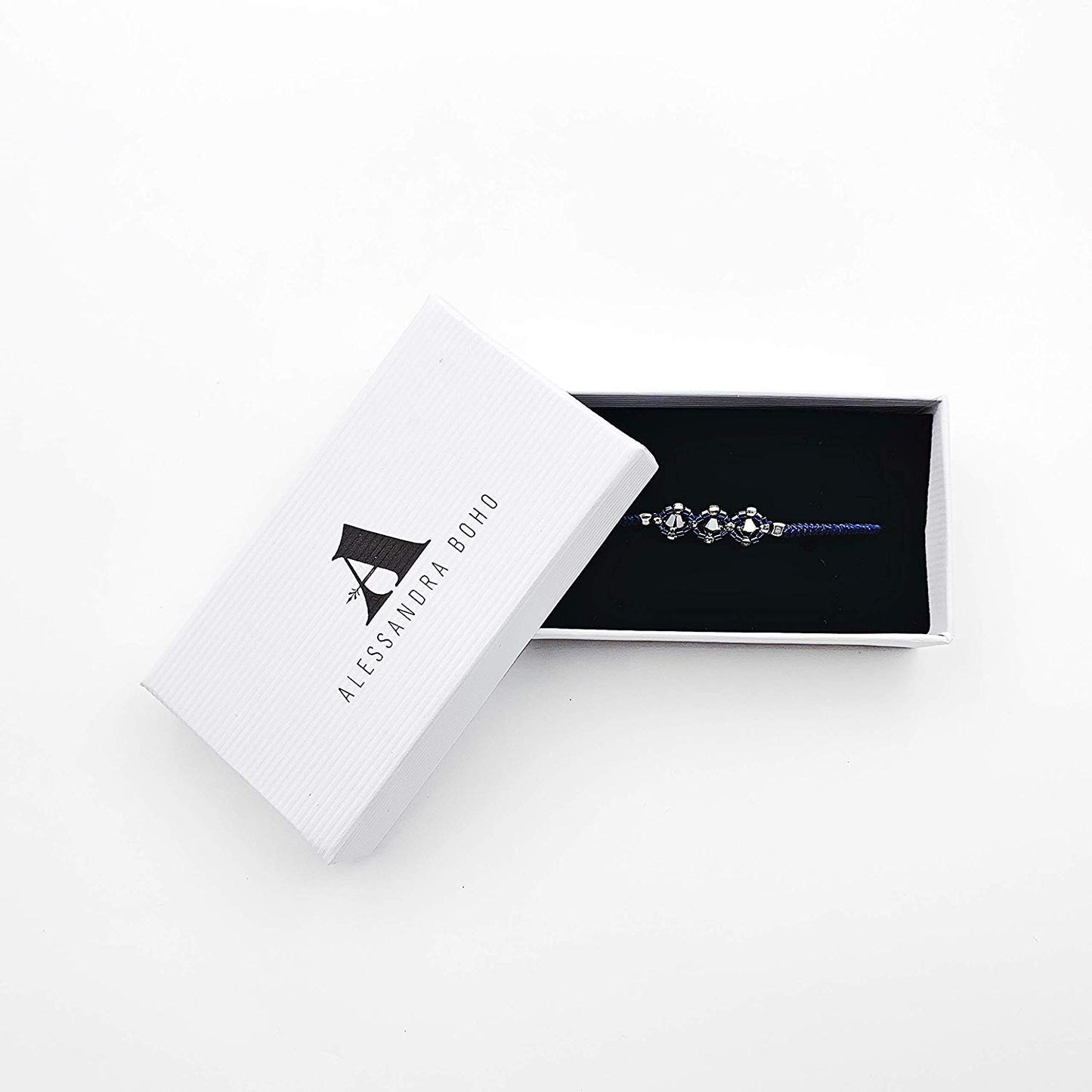 Pulsera Azul Marino con Cristales Swarovski, Miyuki y Cuentas de Plata