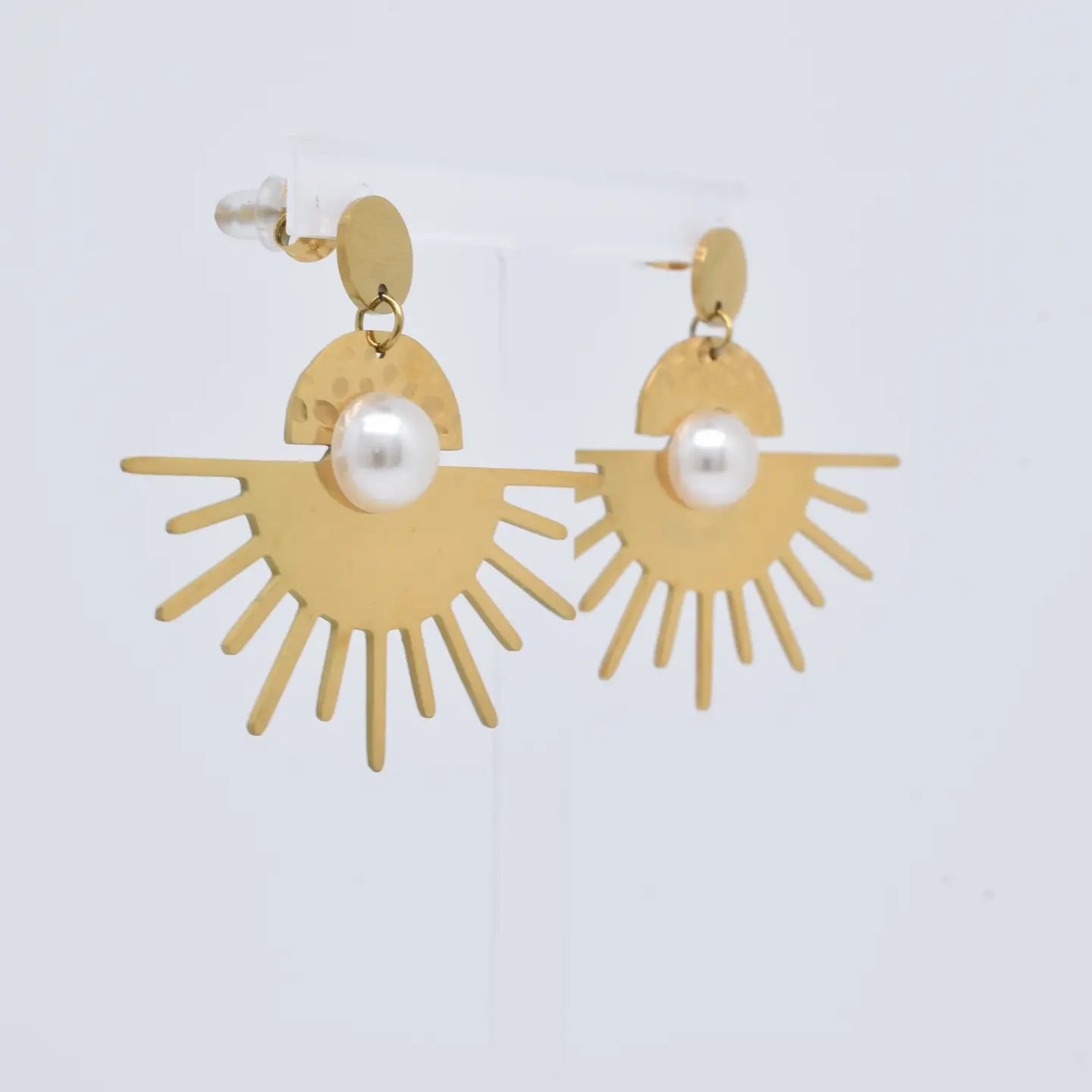 Pendientes Medio Sol Dorado