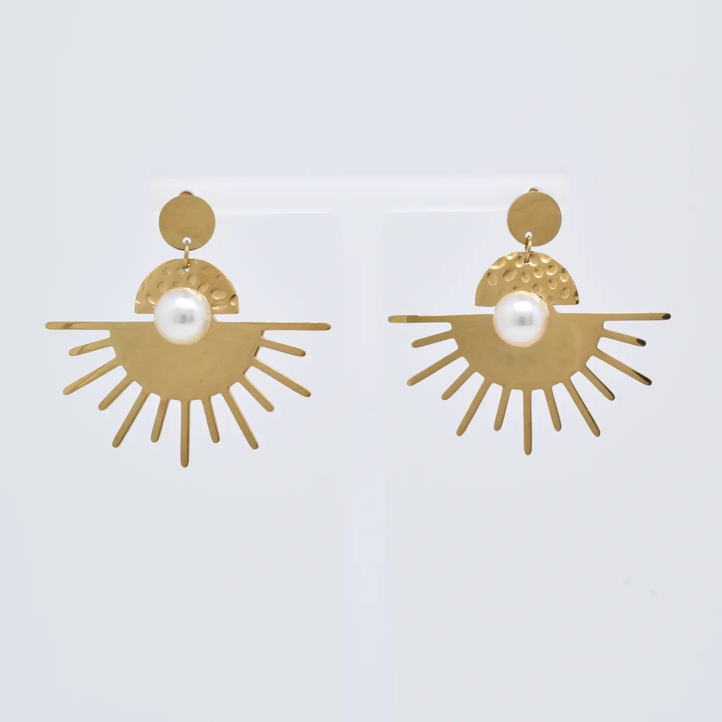 Pendientes Medio Sol Dorado