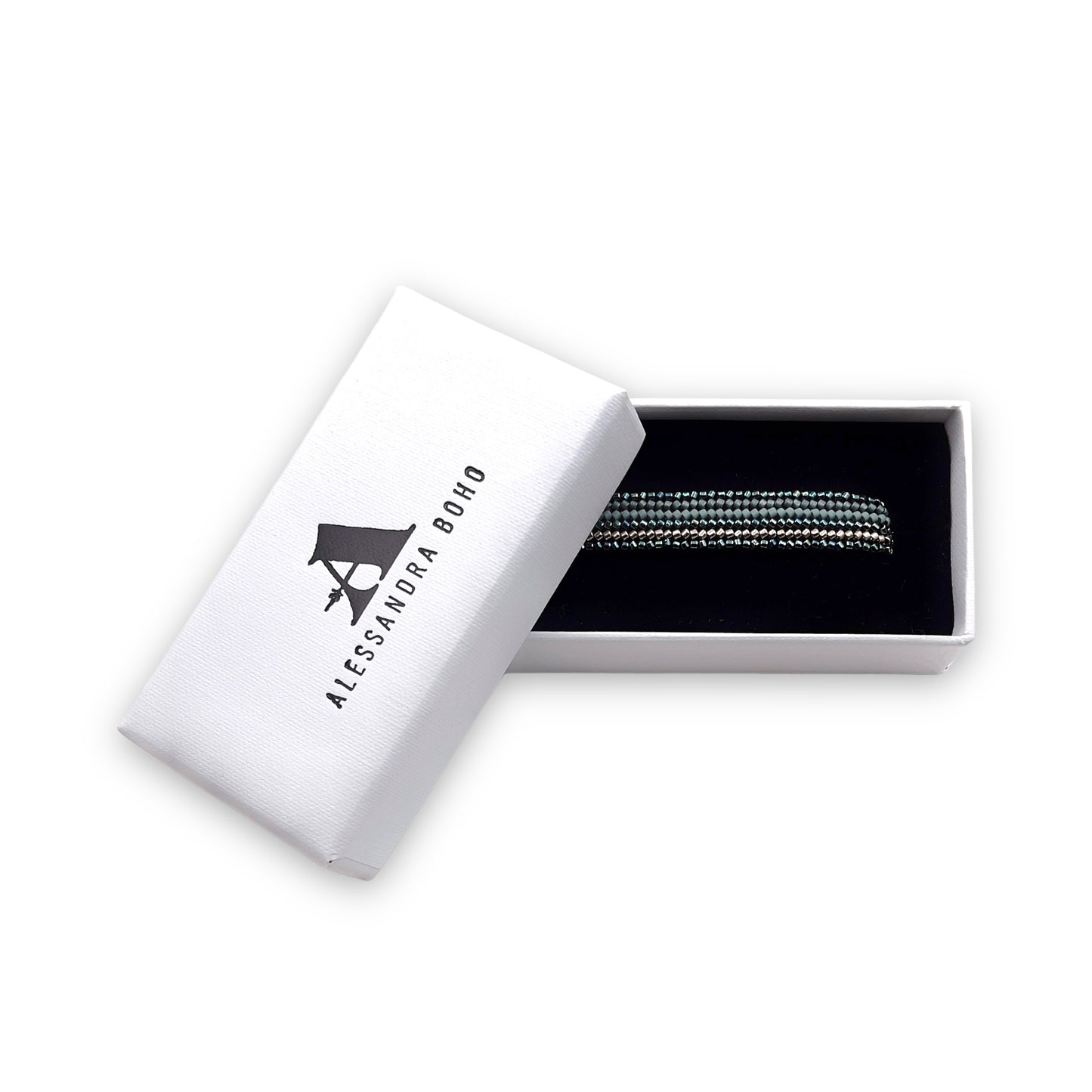 Pulsera con Cristales de Miyuki y Plata con Baño de Oro con Cordón Verde