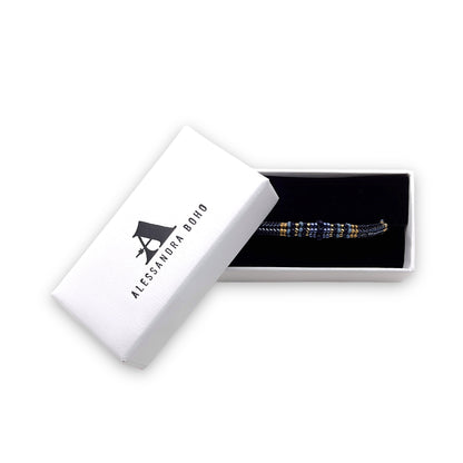 Pulsera con Cristales de Miyuki y Plata con Baño de Oro
