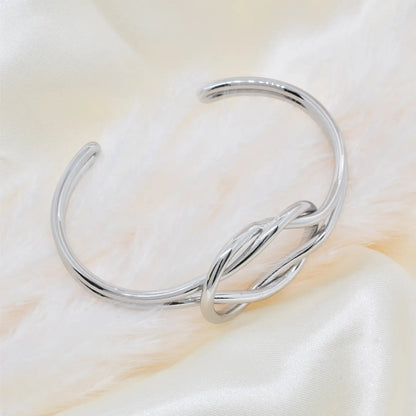 Brazalete Nudo Plateado