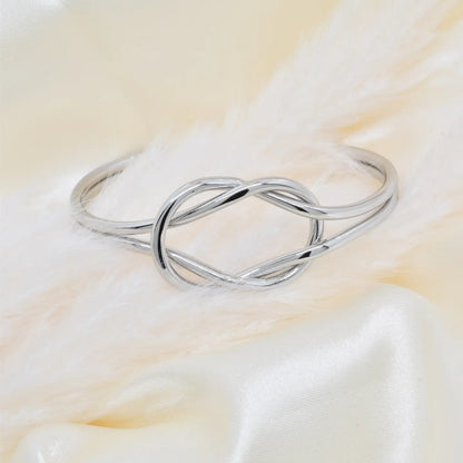 Brazalete Nudo Plateado