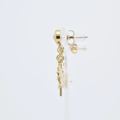 Pendientes Triple Estrella Dorado