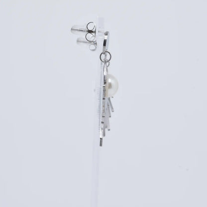 Pendientes Medio Sol Plateado